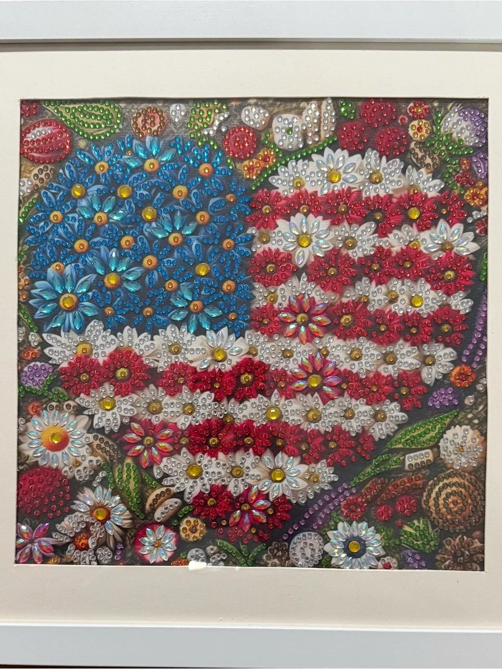 Multicolor Floral Mosaic Wallpaper Accent Panel